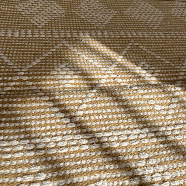 Kilim Cotton Runner – Mustard & Cream