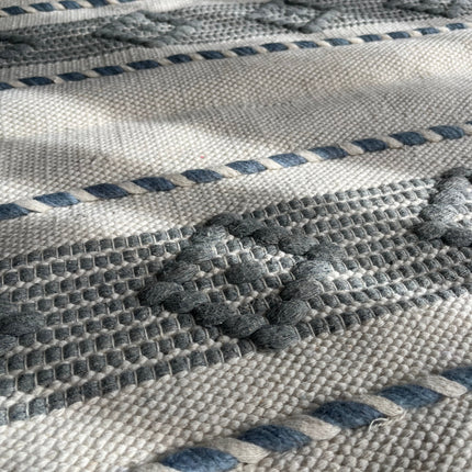 Blue & Grey Textured Kilim