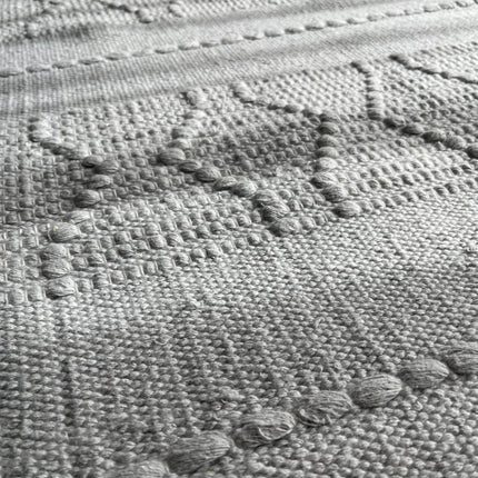 Soft Grey Textured Kilim