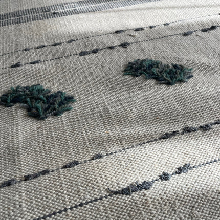 Grey & Teal Handwoven Kilim