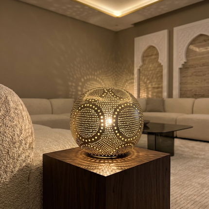 Stardust Copper Sphere Lamp
