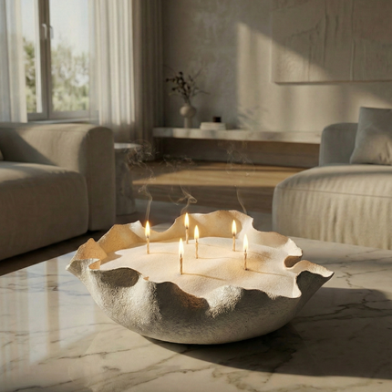 Ivory Organic Edge Decorative Bowl - Figi Home