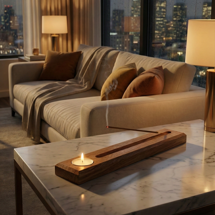 Stillline Teak Incense & Candle Tray