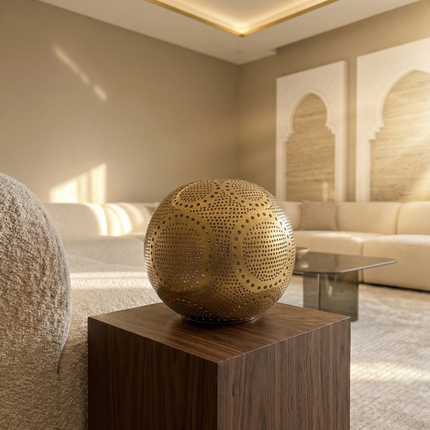 Stardust Copper Sphere Lamp