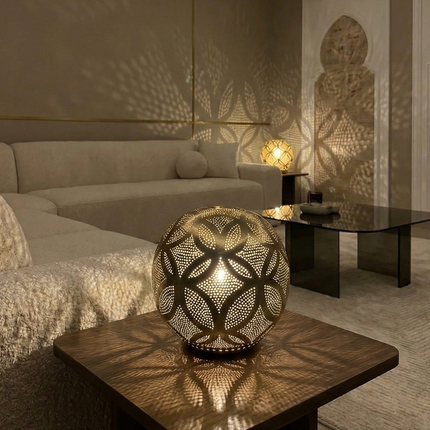 Lotus Sphere Copper Lamp