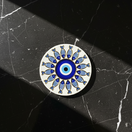Patterned Evil Eye coaster