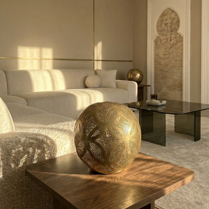 Lotus Sphere Copper Lamp