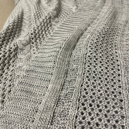 Knitted Textured Throw Blanket