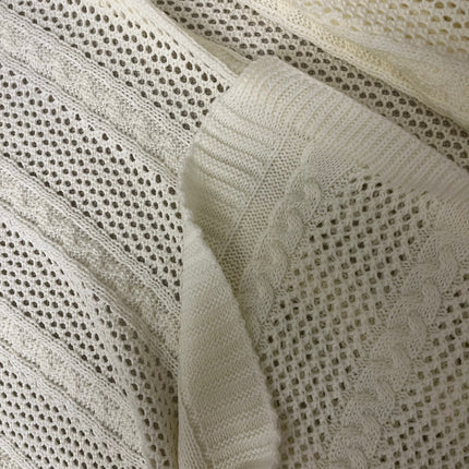 Knitted Textured Throw Blanket